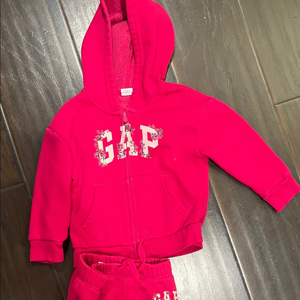 GAP Vibrant Pink Hoodie and Joggers Set